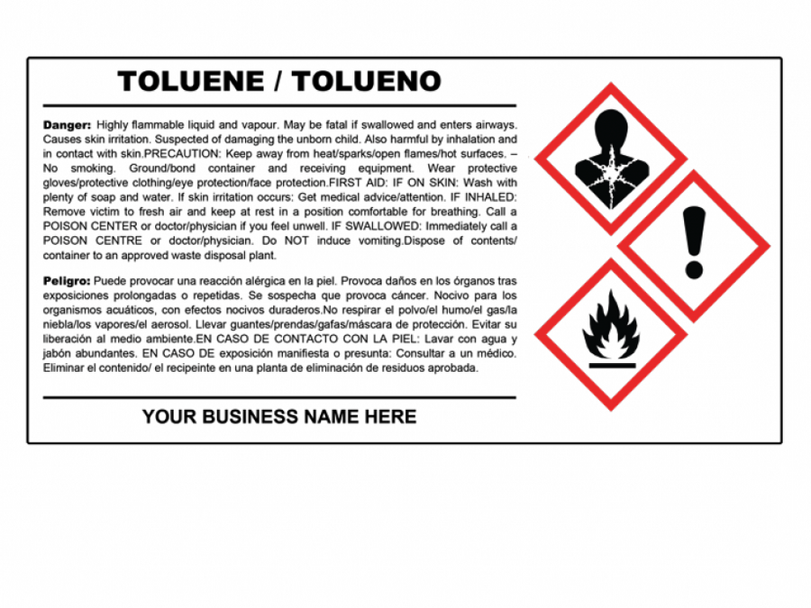 I-Label GHS CLP labels on rolls for warehouse labeling